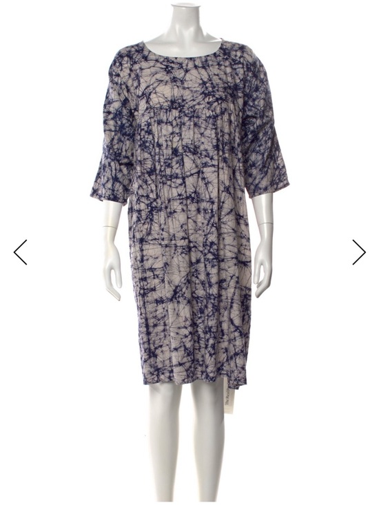 Matta Dresses & Skirts - Matta Tie-Dye Print Shift Dress in purple and Cream